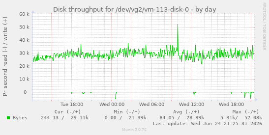 Disk throughput for /dev/vg2/vm-113-disk-0