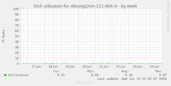 Disk utilization for /dev/vg2/vm-111-disk-0