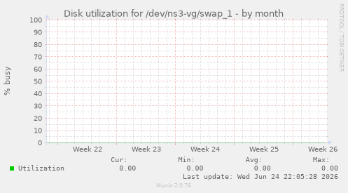 Disk utilization for /dev/ns3-vg/swap_1